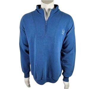 Adidas 90s Vintage Blue Trefoil 1/4 Zip Pullover Sweater Men’s XL Retro Streetwe